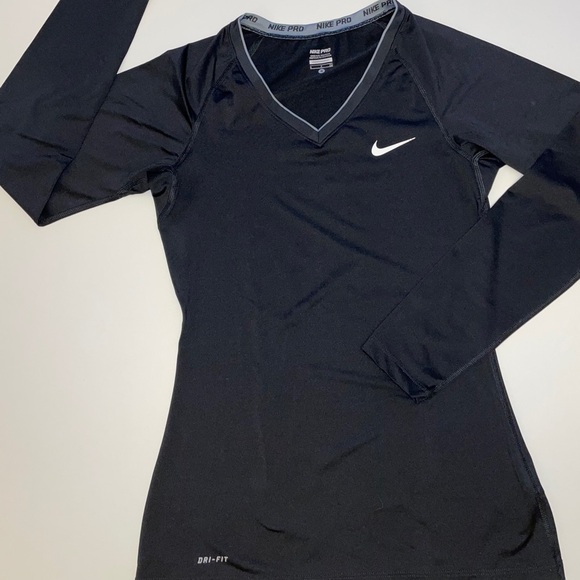 Nike Tops - Nike Pro v-neck layering shirts